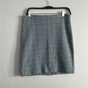 Cotton blend stretch pattern tube skirt pull on body con skirt